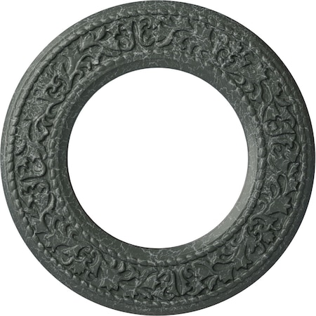Ekena Millwork Blackthorn Medallion (Canopies up to 7 1/2"), 13 3/8"OD x 7 1/2"ID x 3/4"P, Athenian Green Crackle CM13BLAGC